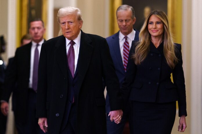 US President-elect Donald J. Trump on Capitol Hill
